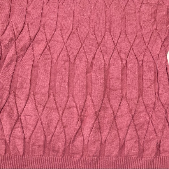 Apt. 9 Women's Cable Knit Sweater in Dusty Rose with 3/4 Sleeves - Picture 9 of 9